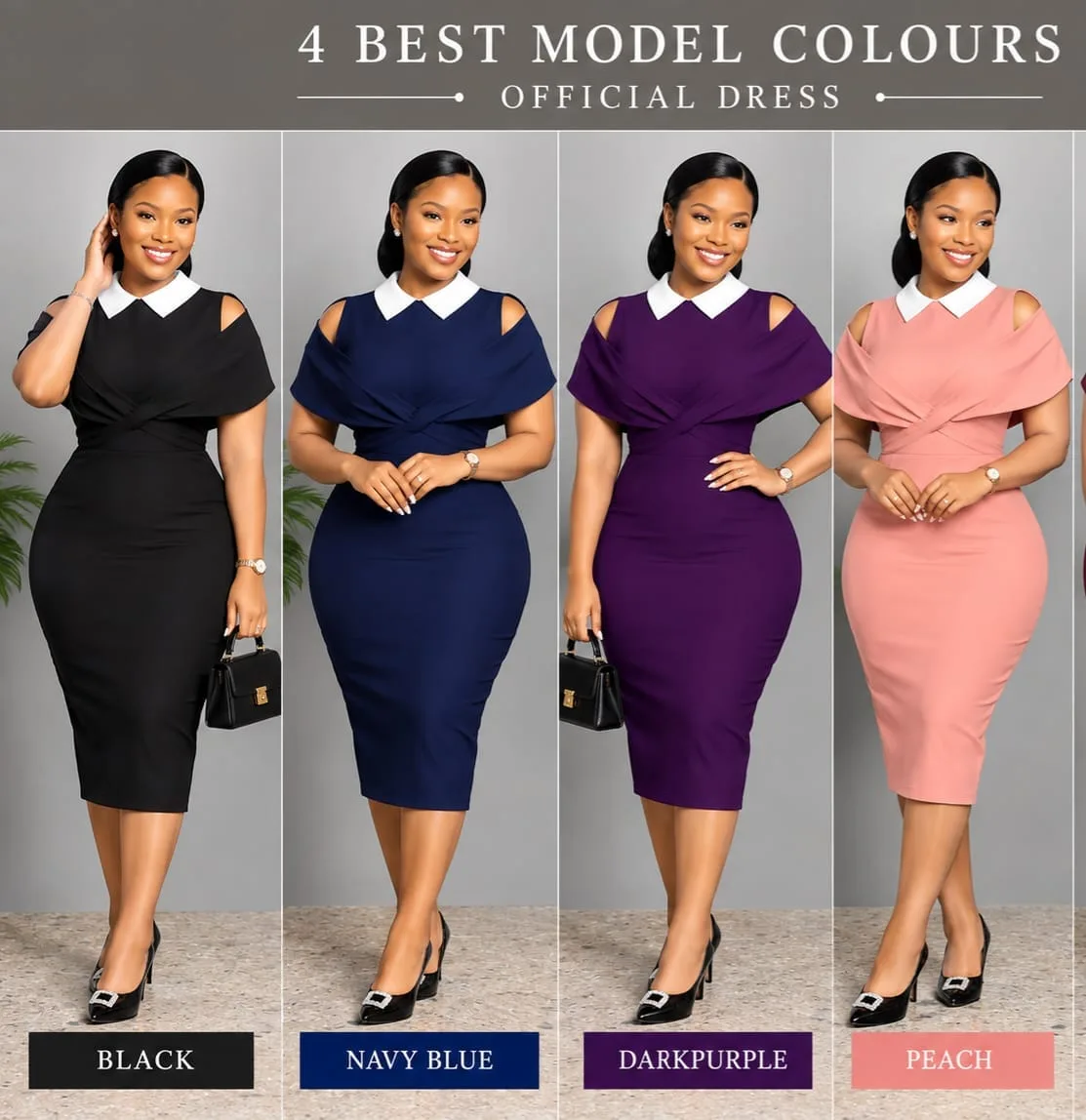 Cape-Collar Official Bodycon Dress