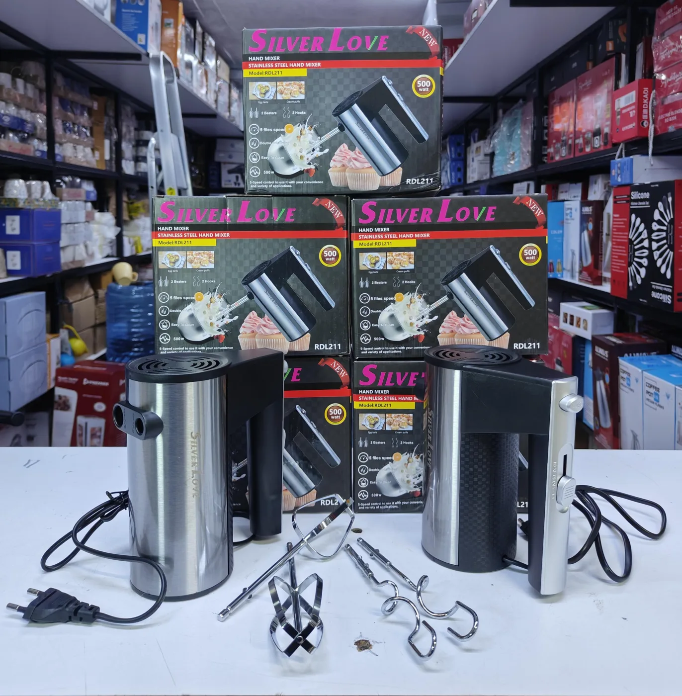 Silver Love 500W Hand Mixer