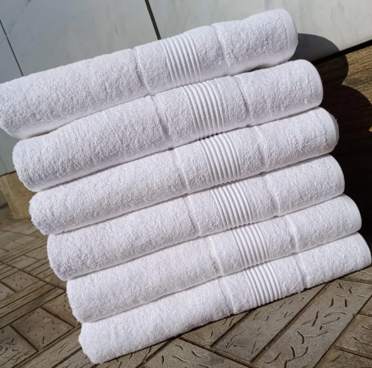 White Cotton Bath Towels